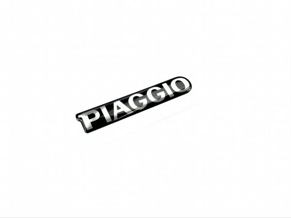 Aufkleber Piaggio Emblem in Chrom schwarz