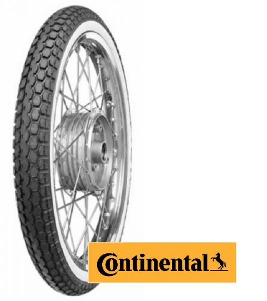 Continental 1 Stück 2,75 - 17 Zoll Weißwand Reifen 2,75 x 17 (2 3/4) Typ KKS 10 Weisswand