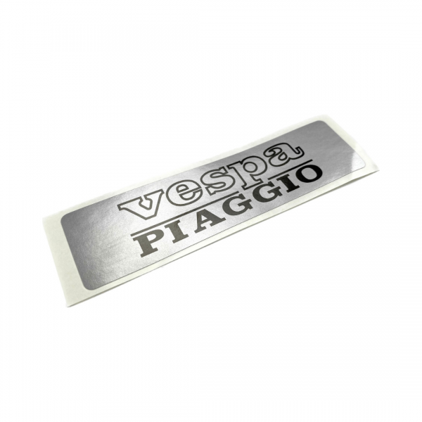 Aufkleber Vespa Piaggio Emblem in grau schwarz
