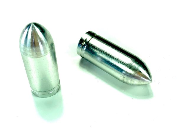 Ventilkappen Typ Bullet / Patrone silber