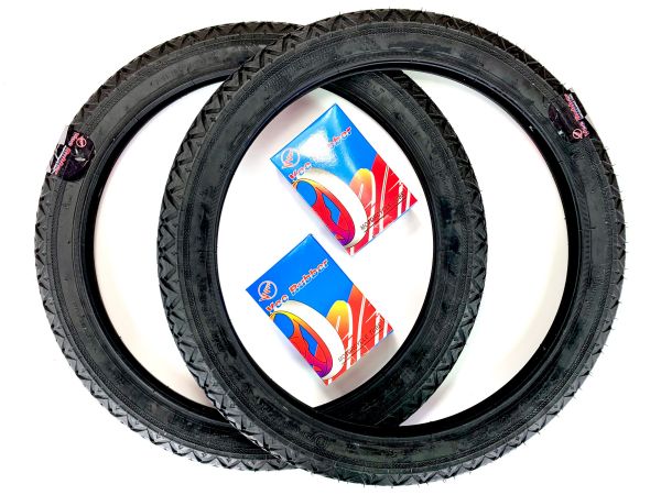 16 Zoll SET 2 Reifen mit Schlauch 2.50 bzw. 2 1/2 x 16 Vee Rubber