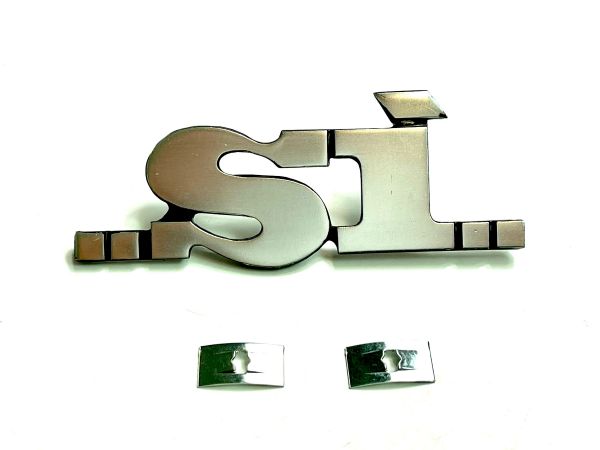 Schild Emblem "Si" für Vespa Piaggio / Metall mit 2 Pins