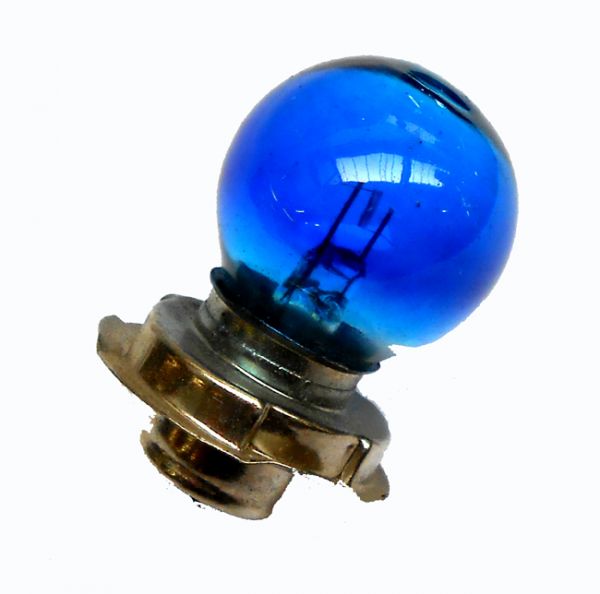 Blaue Glühbirne P26S für Scheinwerfer / mit Kragen 12V - 15W