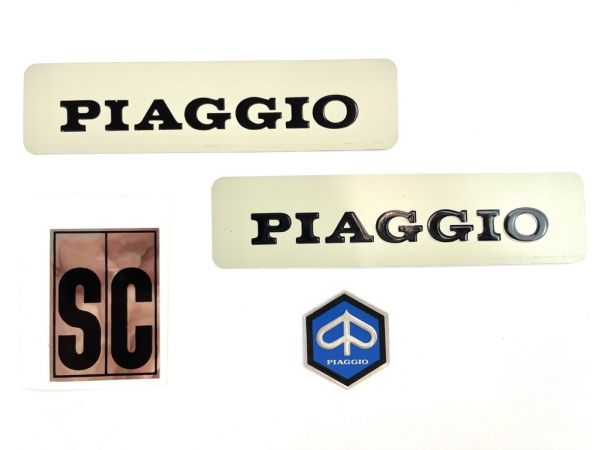 4tlg. Set Piaggio Vespa Ciao SC Aufkleber - Emblem Aluminium