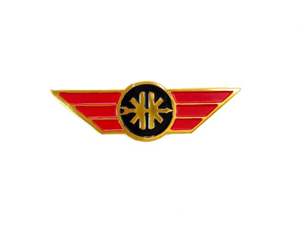 Kreidler Logo Emblem 10x3cm Sticker Aufkleber rot gold schwarz