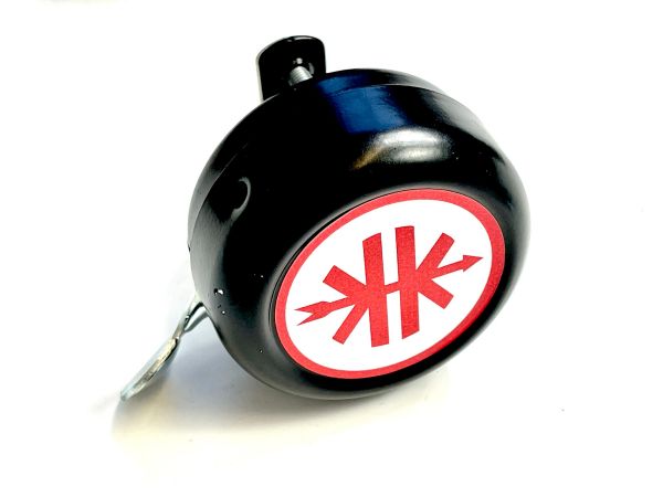 Klingel / Schelle - schwarz mit Kreidler Emblem rot weiß