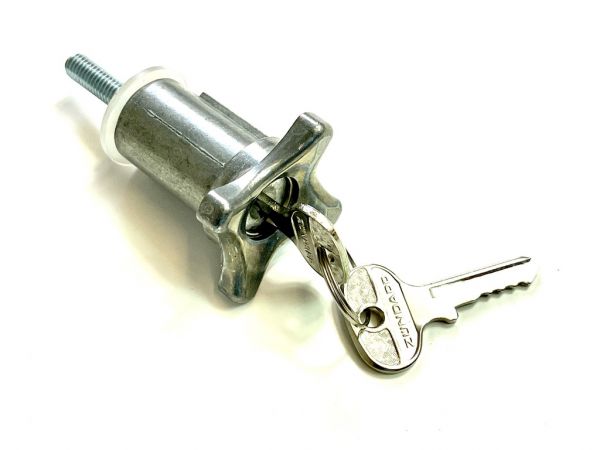 Rändelschraube mit Schloss und Schlüssel passend für Seitendeckel bei Zündapp