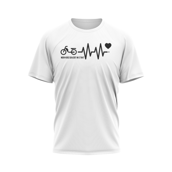 Mein Herz schlägt im 2 Takt Logo T-Shirt Heartbeat