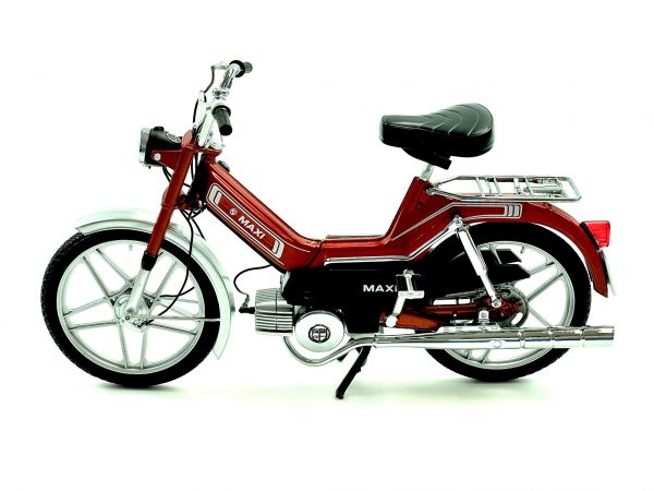 Mofa Modell Maßstab 1:10 PUCH Maxi S rot-metallic von 50cc Legends Moped