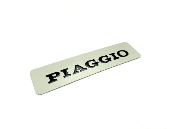 Aufkleber Piaggio Emblem in grau schwarz