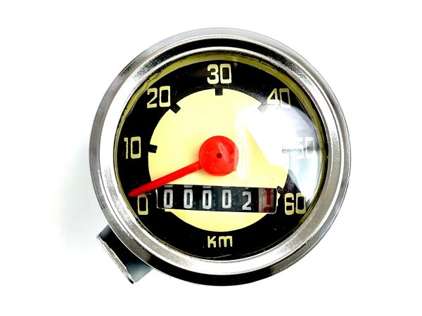 70er Jahre Mofa Moped Tacho / 48mm Einbaudurchmesser Tachometer Typ VDO