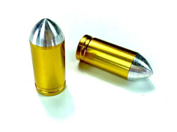 Ventilkappen Design Typ Bullet / Patrone gold