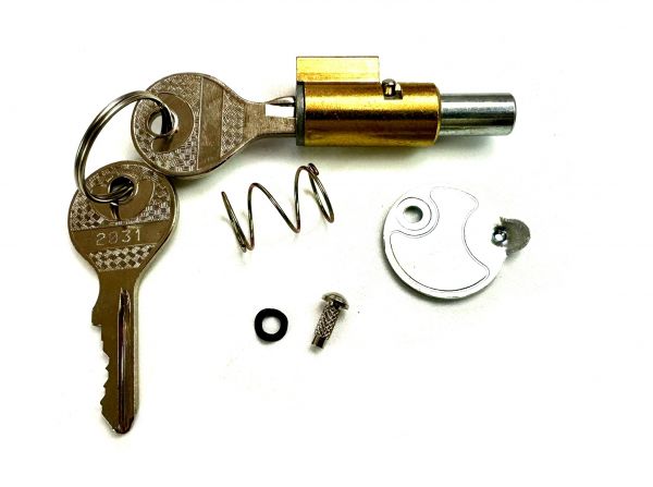 Lenkschloß mit Schlüssel für Mofa ältere Modelle / runder Bolzen