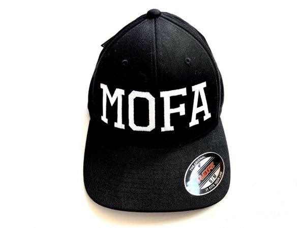 Original FLEXFIT Baseball Cap schwarz mit besticktem MOFA Logo