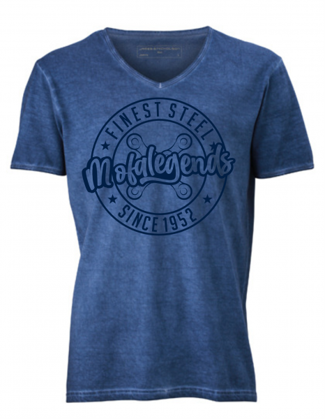 Mofa Legends Classic Vintage T-Shirt Denim Blue